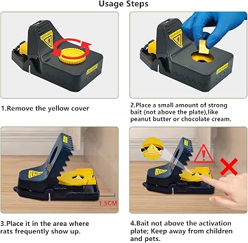 Extra Large Mouse Trap,8 Pack Super Heavy Duty Instant Kill Rat Traps,Reusable Humane Rap Trap for Mouse Rat Chipmunk,High Sensitive Mice Snap Trap for Indoors and Outdoors,Effective & Safe Rodent