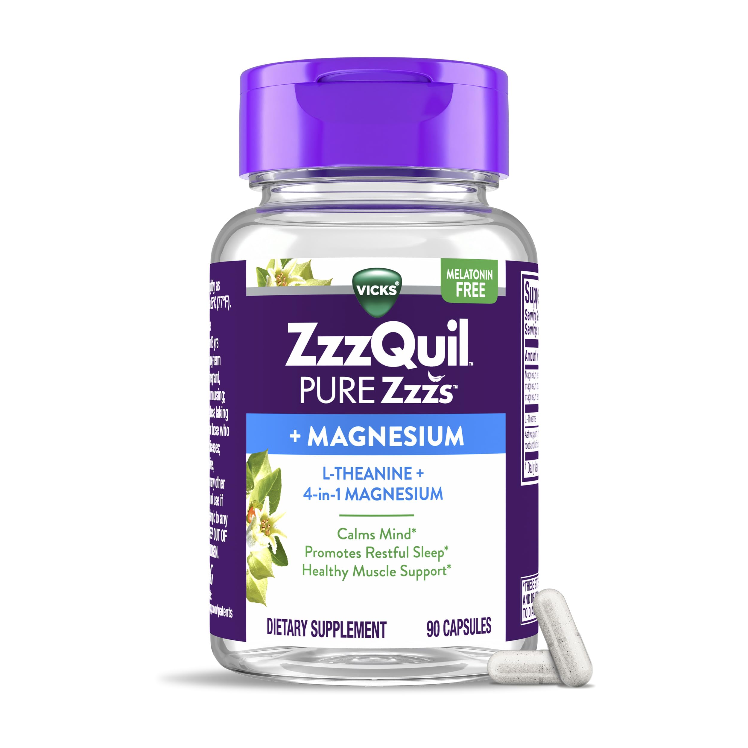 Amazon.com: ZzzQuil Pure Zzzs, +Magnesium Capsules, L-Theanine and