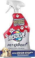 Resolve Pet Expert Stain & Odor Remover Spray - Carpet Upholstery Urine Destroyer, Removes Pet Stains Odors Fast, 22 oz