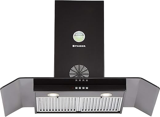 Faber 90 Cm 3 Way Silent Suction Chimney, 1150 m3/hr (Arco 3D Plus T2S2 BK LTW 90, 2 Baffle Filters, Stainless Steel)