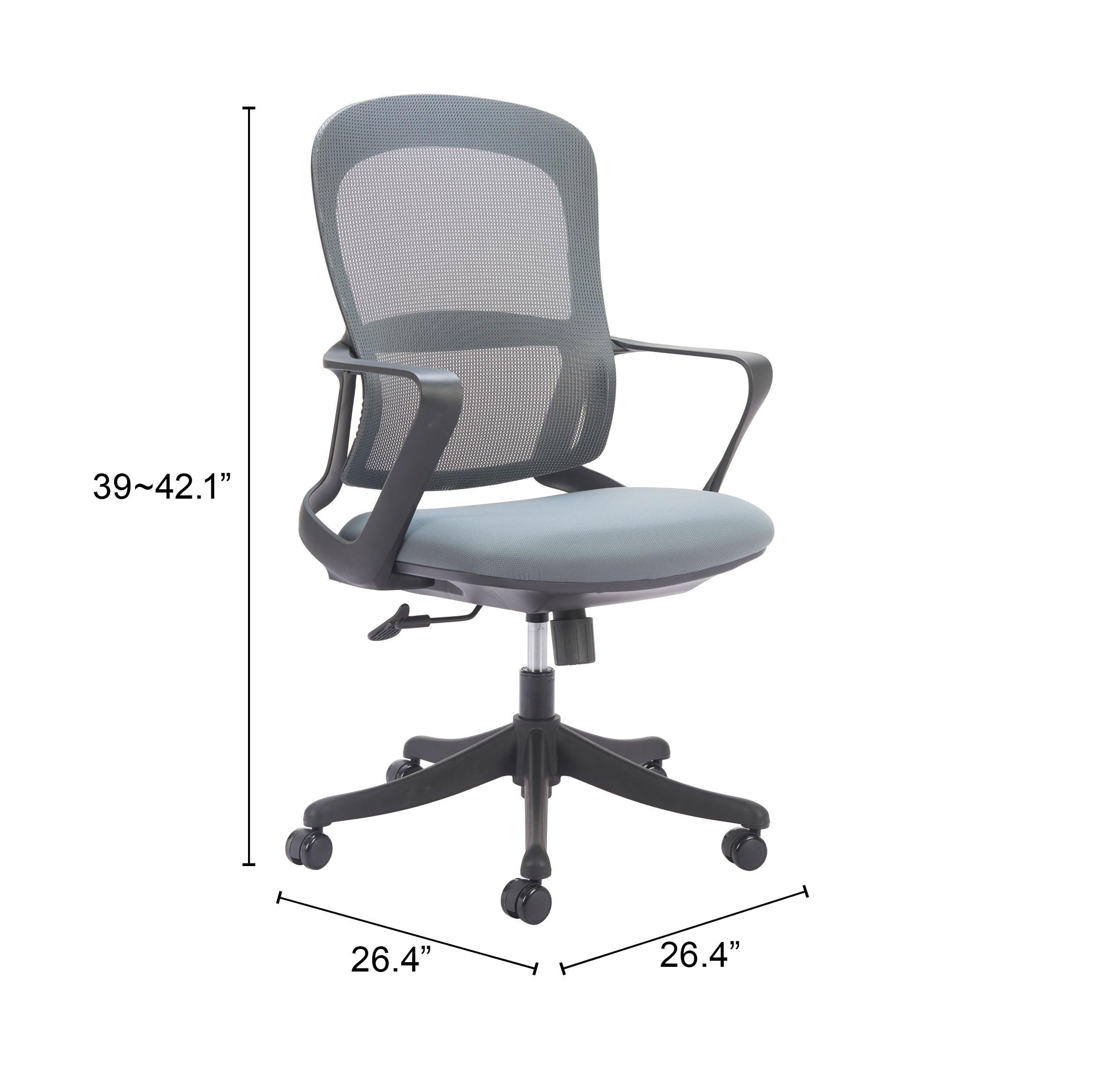 Amazon.com: Zuo Delo Office Chair Gray, Gray Office Chair, Modern