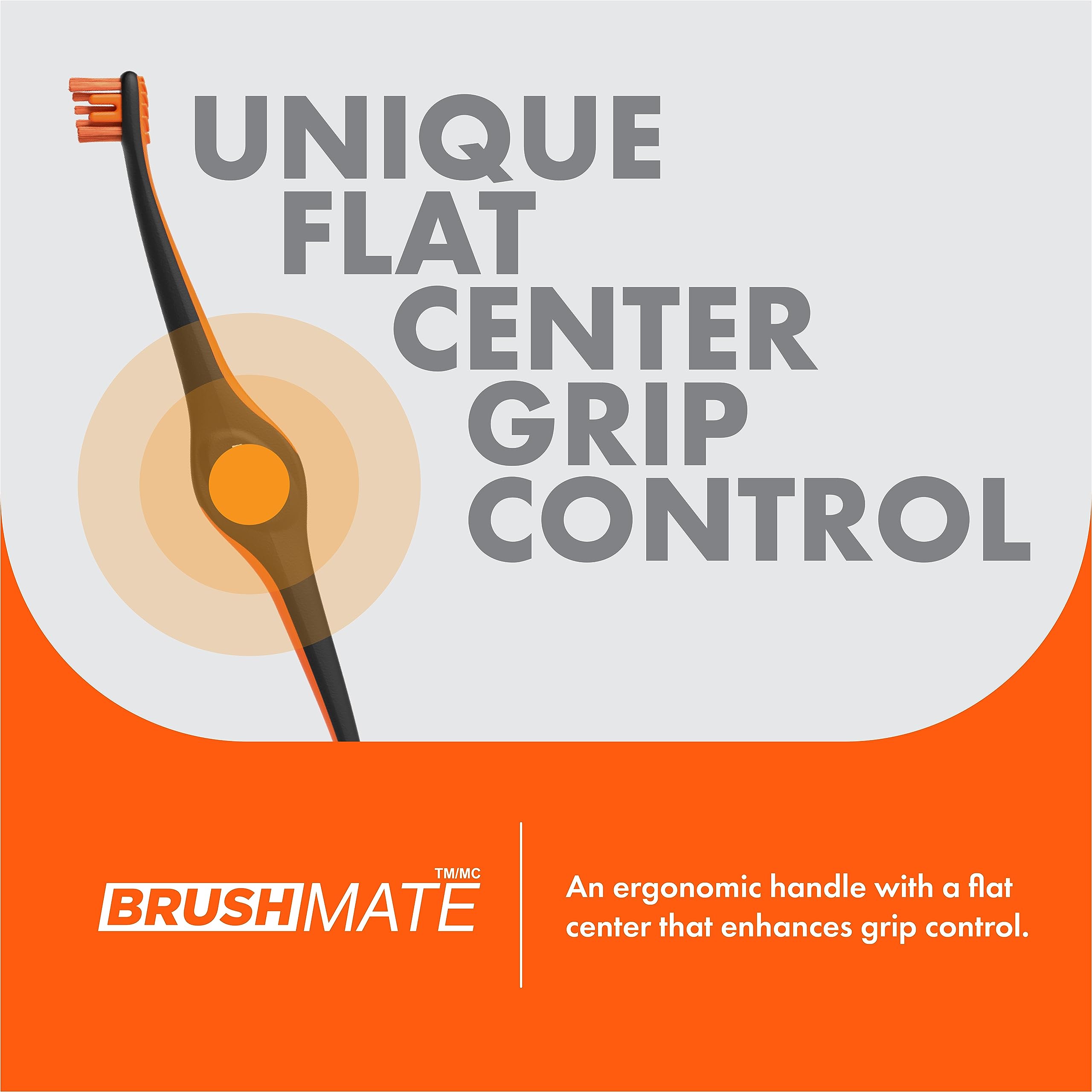 BrushMate Paquete combinado de cepillo de dientes para mascotas y BiteBlock para perros y gatos (mediano, naranja)