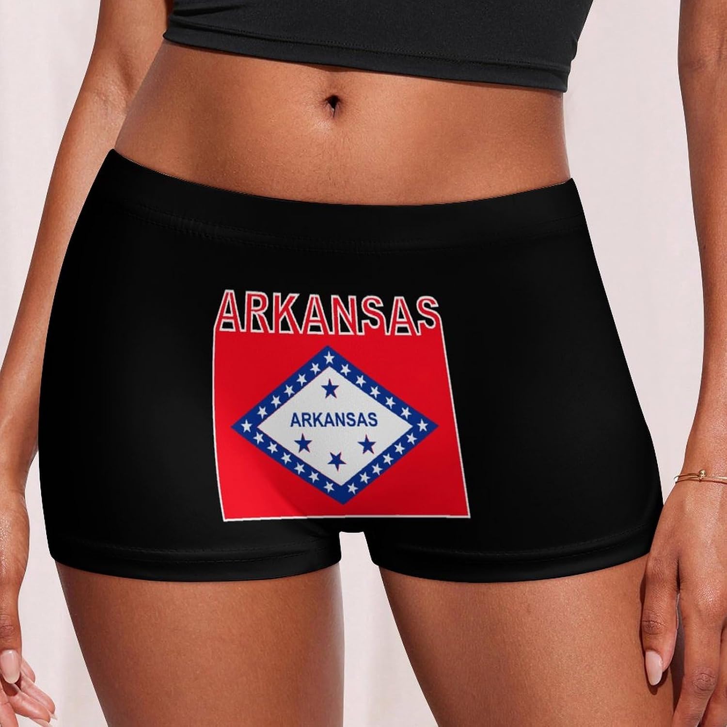 Arkansas State Flag Fashion Women's Boxer Briefs Breathable Underpants Trunks Stretch Underwear