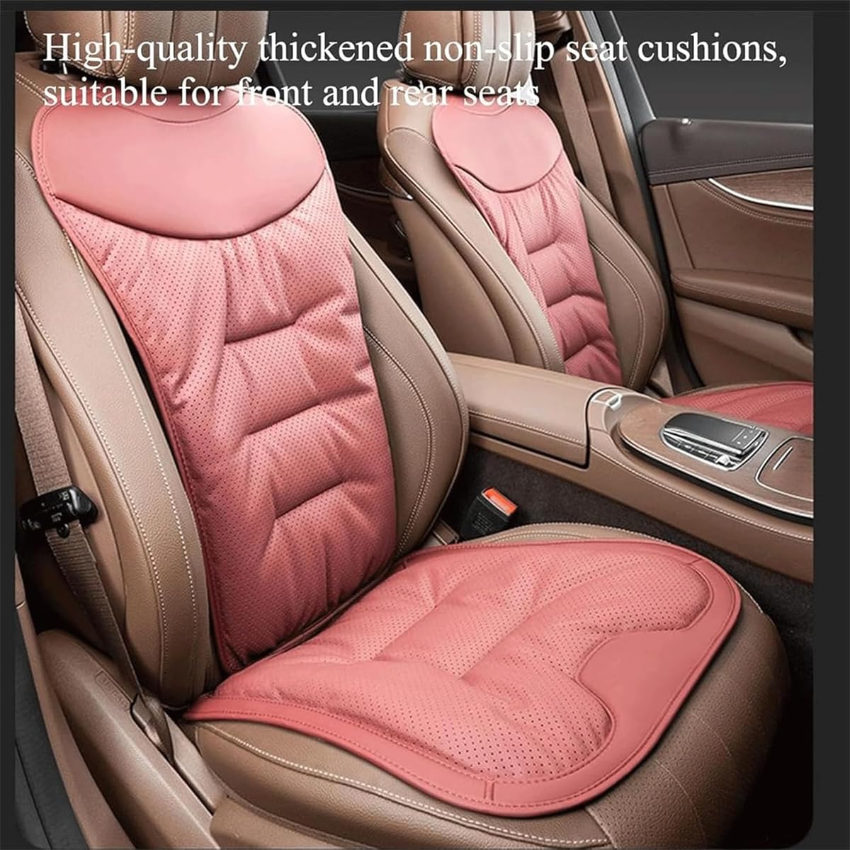 Livena Coussin de siège de voiture avec boucle sécurisée, doux, confortable et rembourré de soutien, en