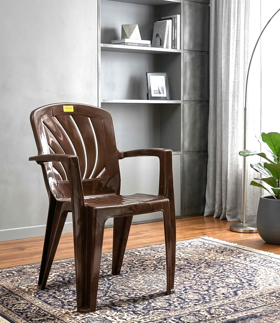 Patiofy Single Plastic Chair for Home & Outdoor Use | Heavy Duty Comfortable Chair with Strong Legs | Easy to Clean | Suit... - Review, Price and Buying Guide