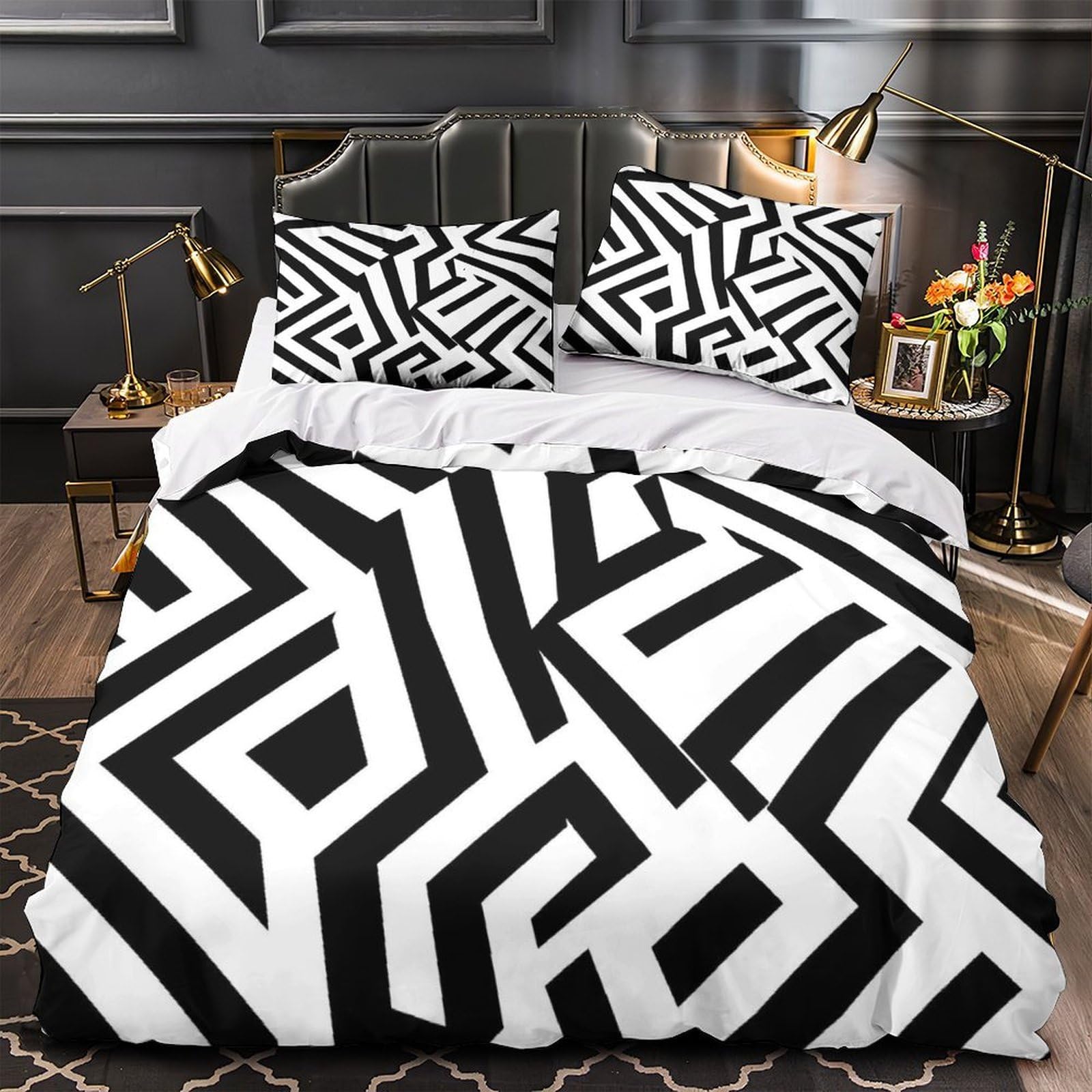 Housse de couette art géométrique pour créer un véritable cocon de douceur texturée