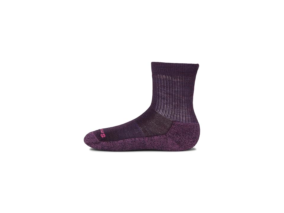 Smartwool Hike Light Cushion Crew (toddler/little Kid/big Kid) Kids Shoes Purple Iris: Md (12-2.5 Little Kid) In Brown