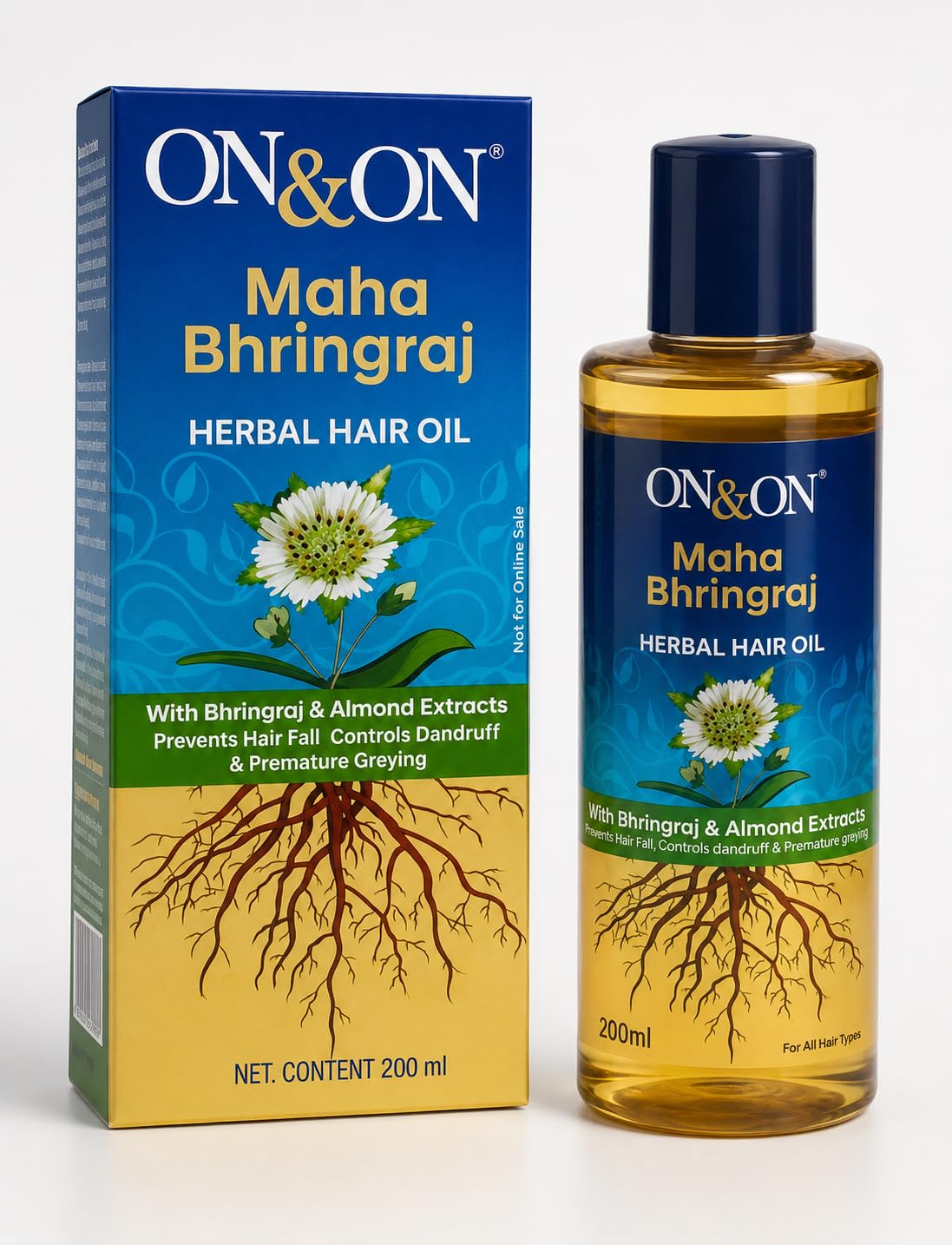 Maha Bhringraj Herbal Hair Oil, with Bhringraj & Almond Extracts, Controls Hair Fall & Dandruff, 200ml-picture-19