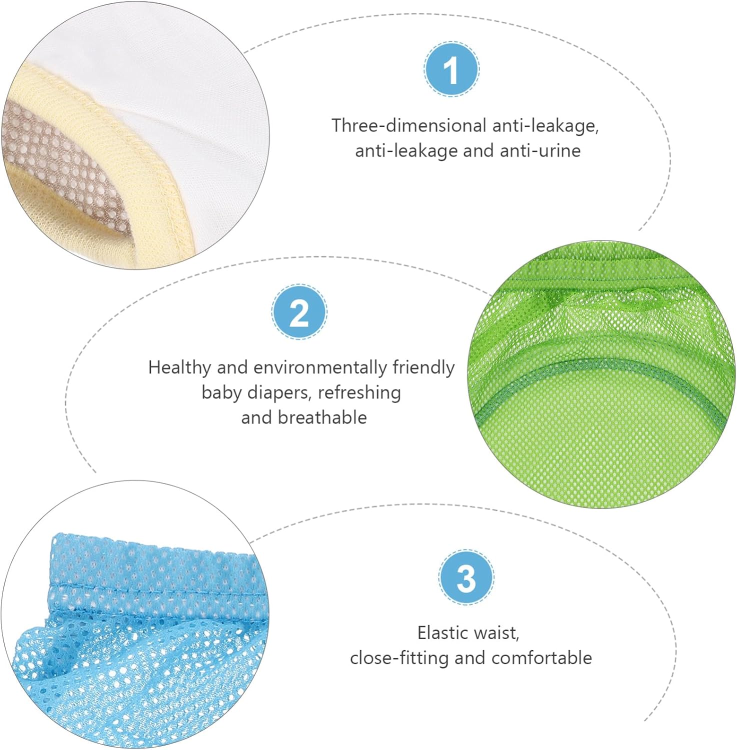 3pcs Cotton Training Pants for Toddlers Potty Training Underwear Elastic Waistband Pack Assorted Color