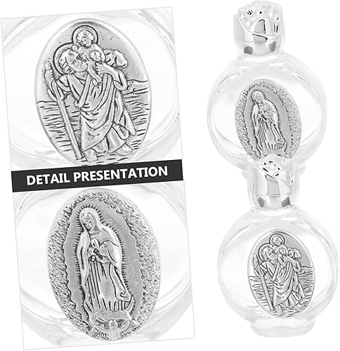 Miniatura 9 de ABOOFAN 8 unidades de bendición pascua dispensadores de aceites tapa festival tapas botellas vacías decoraciones para contenedores bautismo tornillo