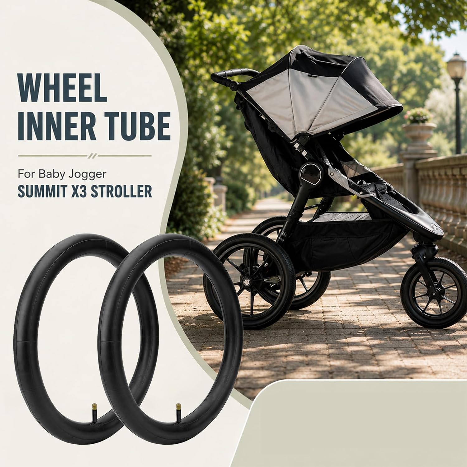 2pc Inner Tube for for Baby Jogger® Summit X3 Stroller, 16' Wheel Tube image 3