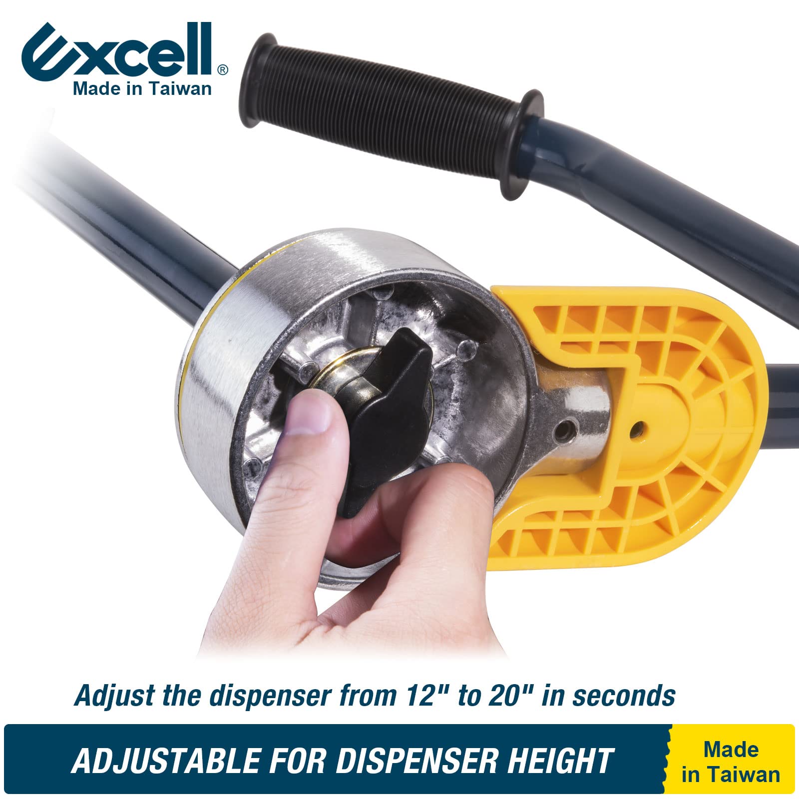 Excell Dispenser di pellicola estensibile industriale durevole con tensione regolabile, adatto per pellicole con altezza da 30,5 a 50,8 cm