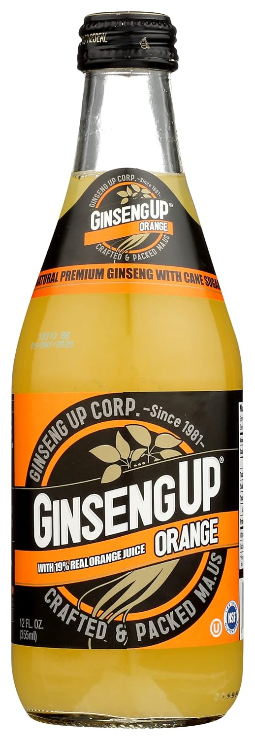 Ginseng Up Orange Flavor Healthy Energy Drink, 12 Ounce