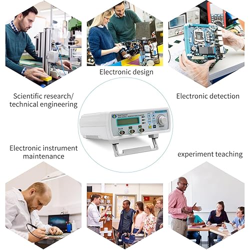 Vista 19 de Koolertron DDS Contador de generador de señal, pantalla de 2.4 pulgadas, medidor de frecuencia de generador de onda arbitraria de doble canal