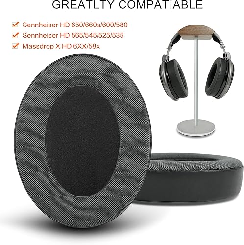 Miniatura 2 de Gvoears - Almohadillas de repuesto para auriculares Sennheiser HD650HD600HD660SHD545HD525HD535, almohadilla para auriculares también apto para