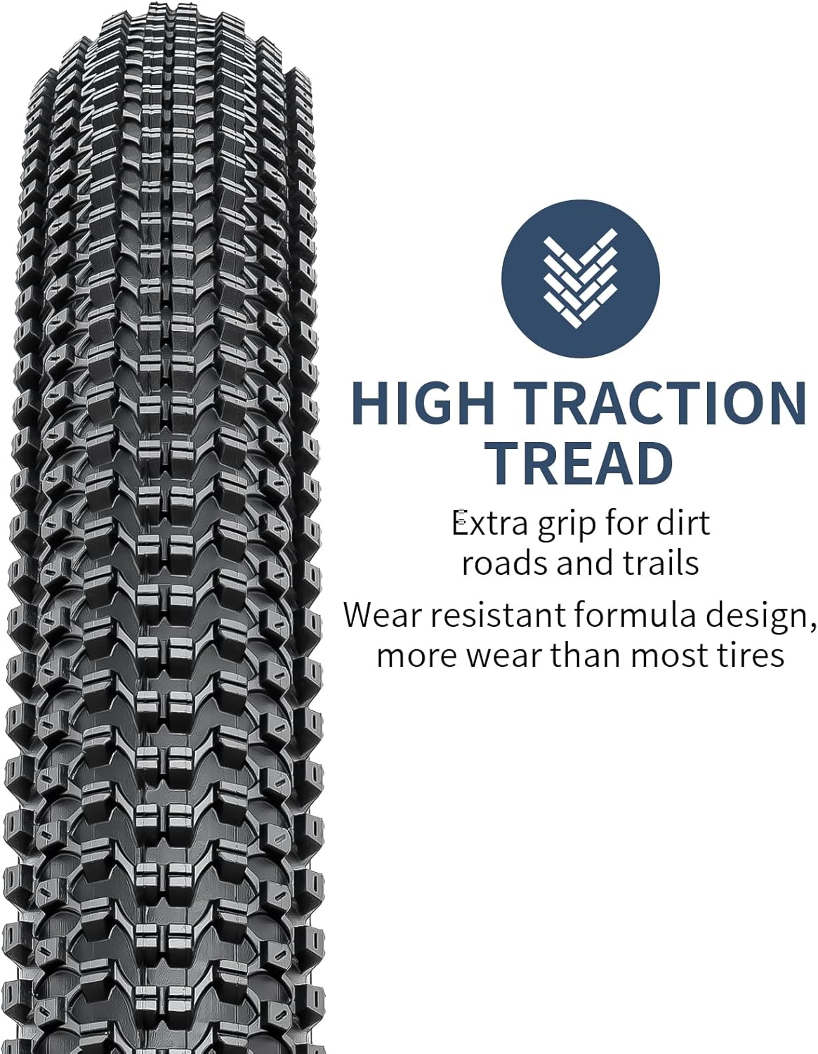 26" Mountain Bike Tires 26x2.125 57-559 Tires Compatible Bike 26x2.125 26x2.15 Bicycle Tires 2-PCS (Y-1429)