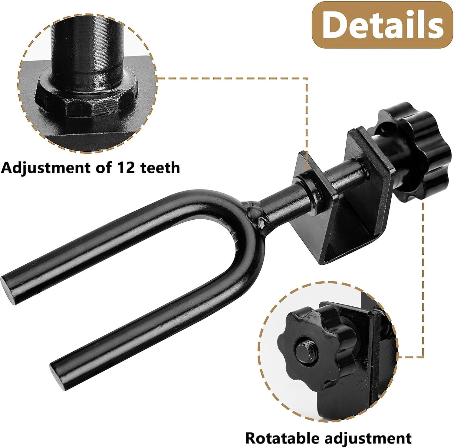 codree Tree Stand Bow Holder- 12 Teeth Adjustable Hunting Bow Holder- Easy Installation Treestand Bow Rest for Hunting Accessory