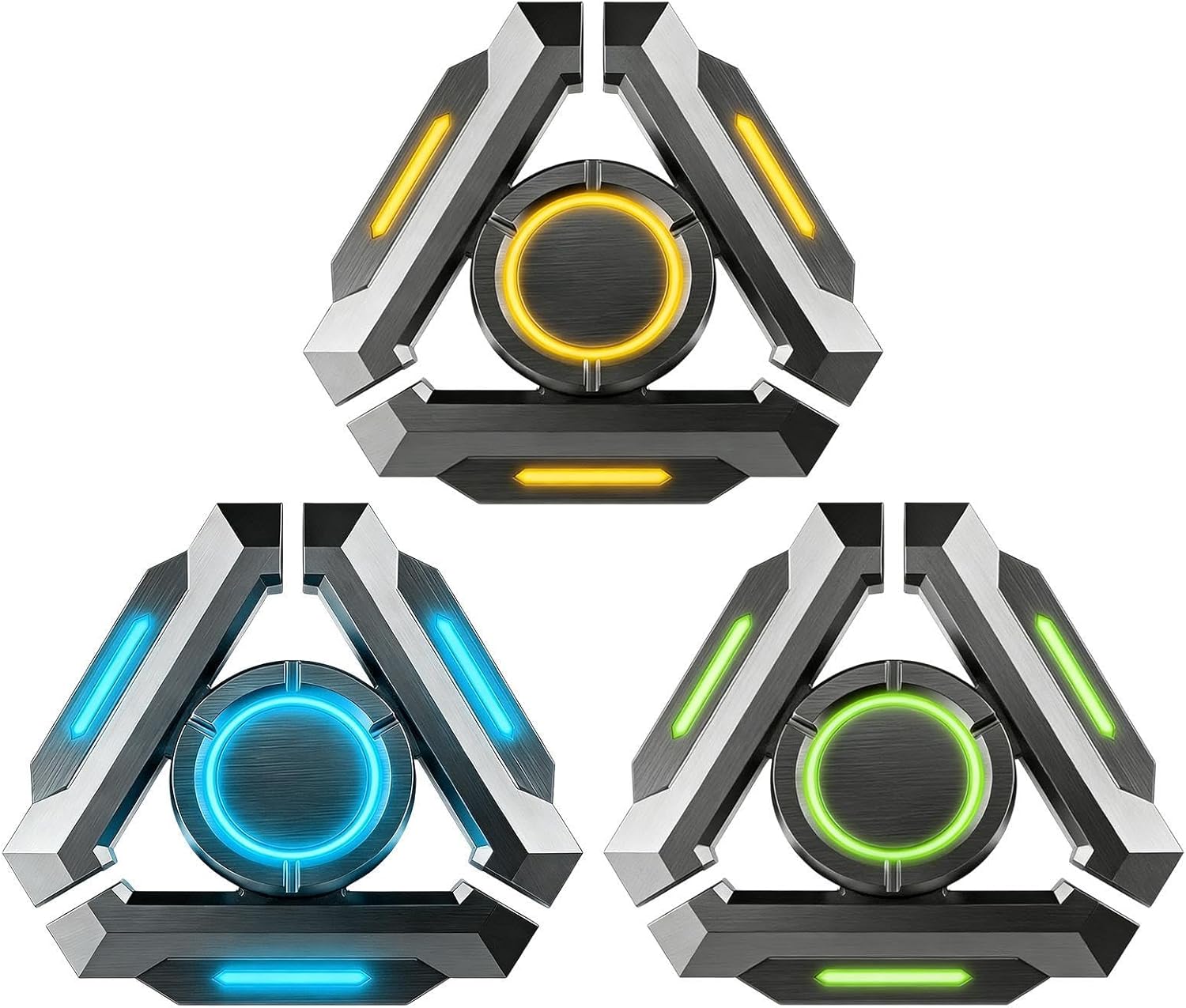 - Aluminum, Adjustable Light Up UV Alloy Sensory Toy, Glow Metal Spinner | Reuseable Quiet Relief Device with Zipper Style Case, Desk Toy for Home, Travel