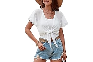 Elegant and Lightweight: Women's Cropped Bolero Chiffon Shrug with Short Sleeves