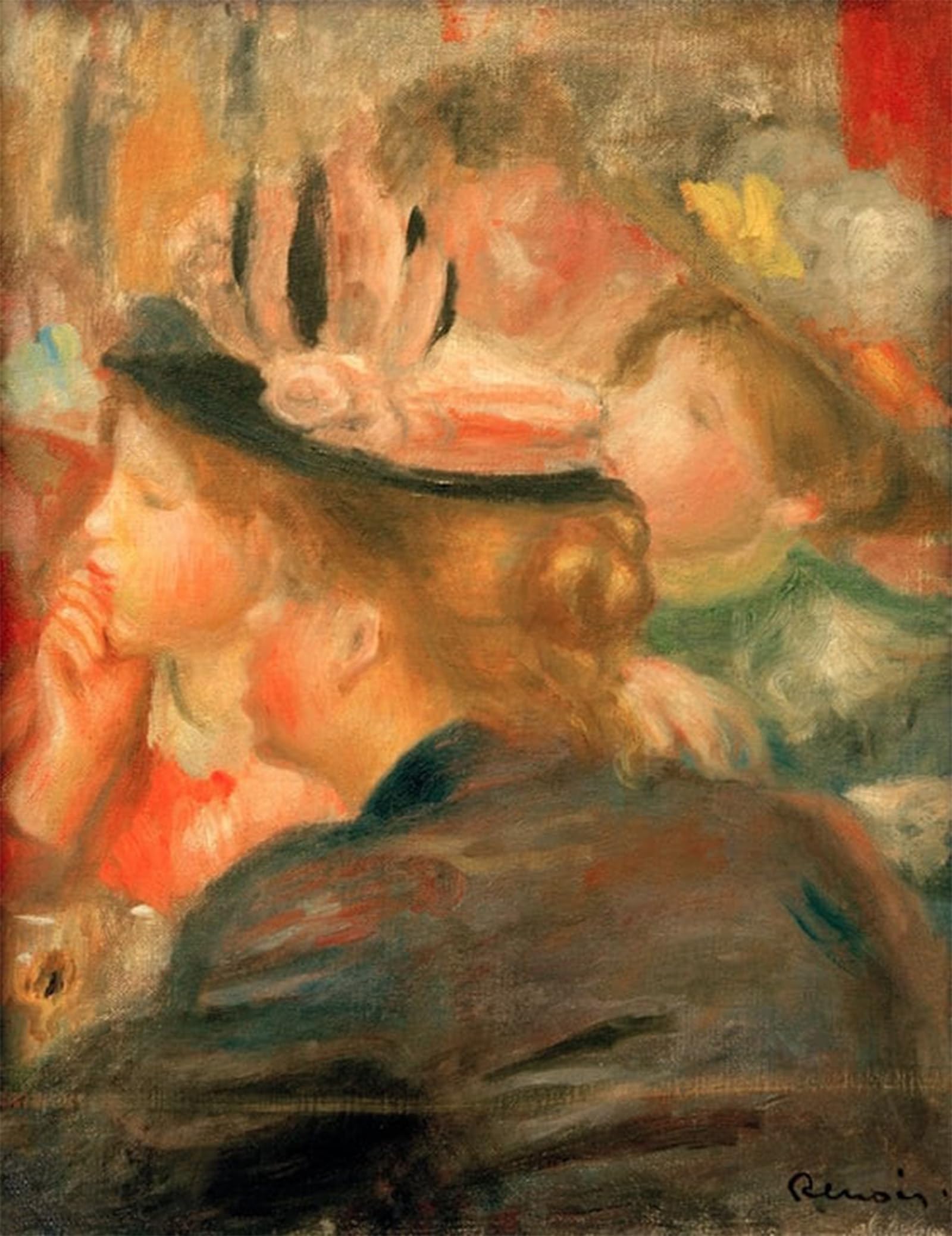 ARTXLXXBN Famous Art Print Poster Vintage Wall Art Im Theater by Pierre Auguste Renoir Canvas Art Poster for Home Decor 60x90cm