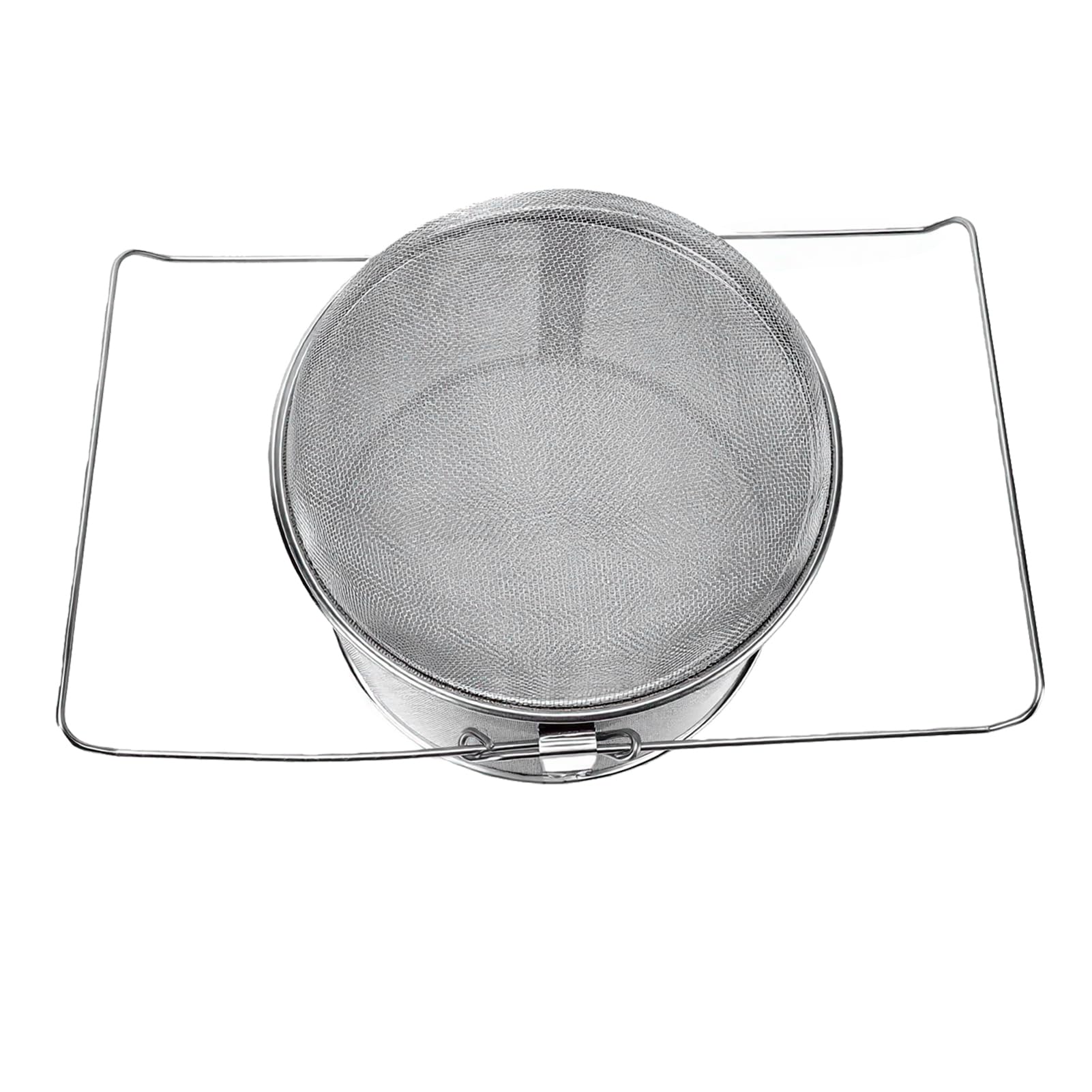 banapoy Colador de Miel de Acero Inoxidable, Filtro de Malla de Doble Tamiz para Equipos de Apicultura, Filtro de 2 Capas de Acero Inoxidable 304 para Cosecha de Miel