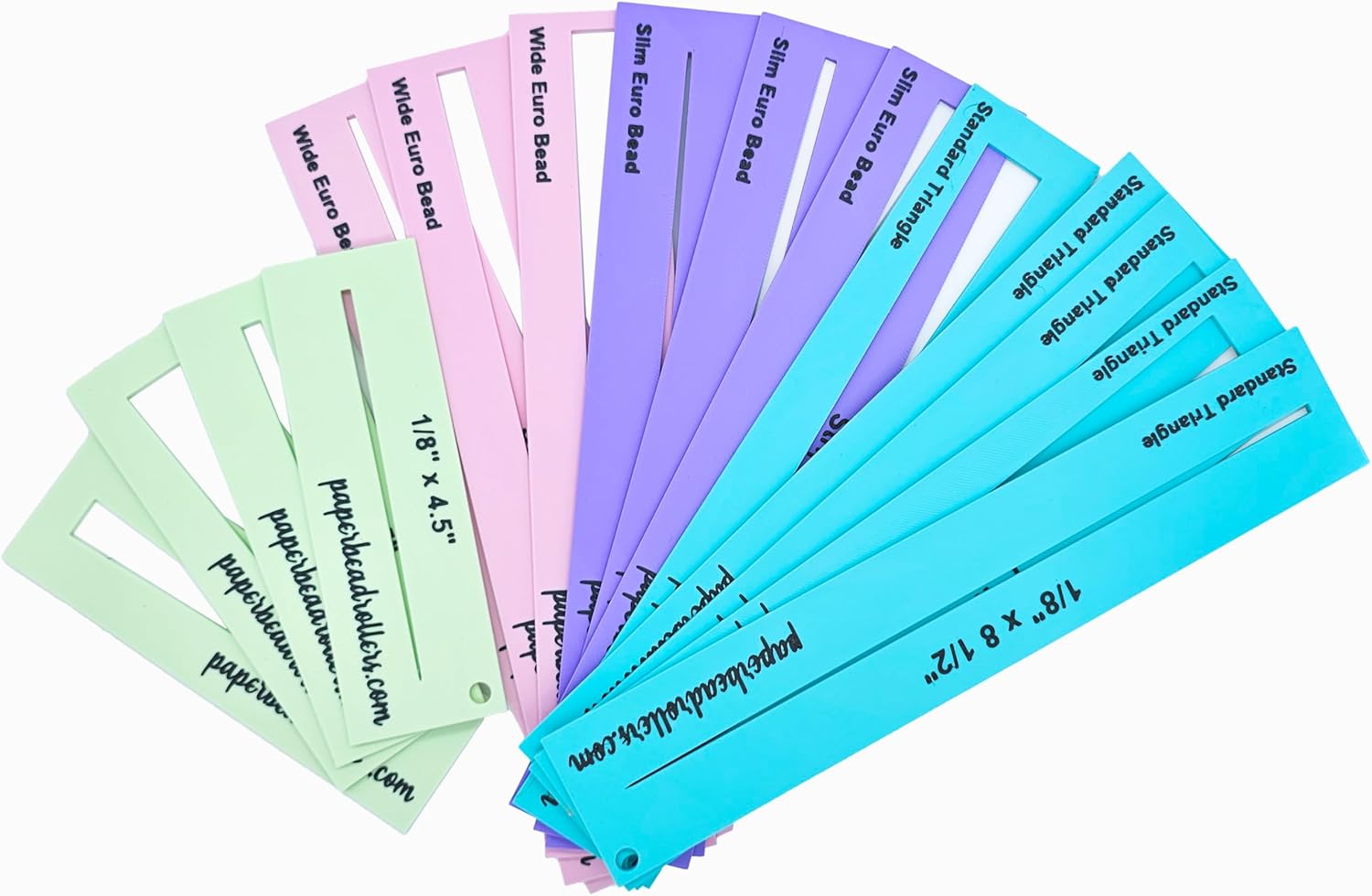Paper Bead Strip Hard Plastic Stencils Set of 4 Styles Paper Bead Strips