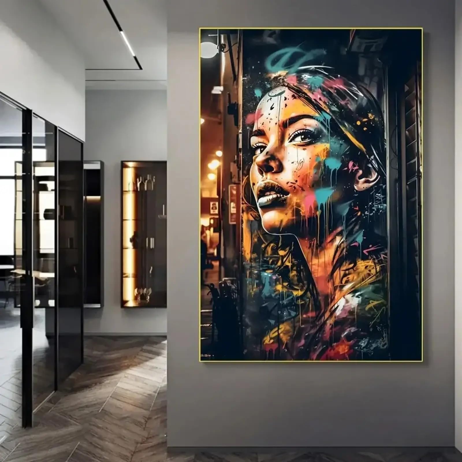 Tableau mural graffiti haute définition toile tendue 80x120 - 6