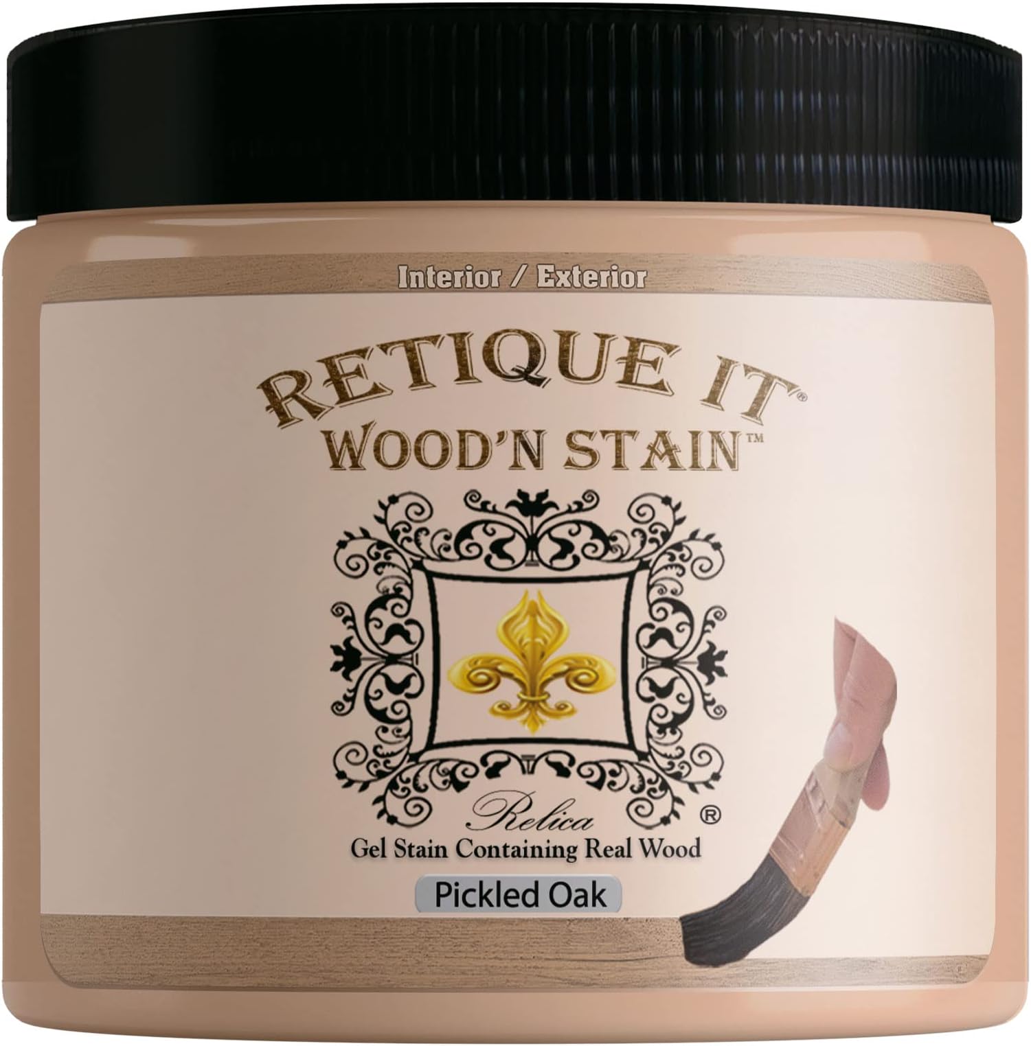 Retique It Wood'n Stain - リキッドウッドジェルステイン 内装/外装 (16オンス(パイント)、オークのピクルス70個)