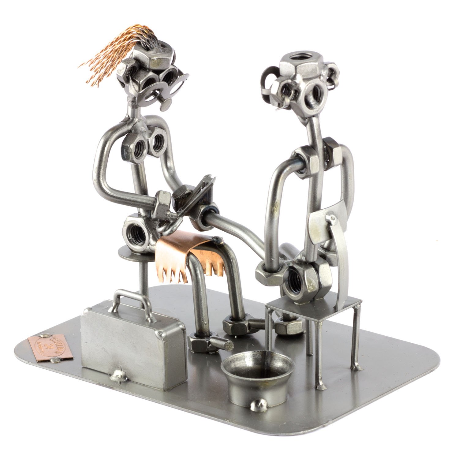 Figurine en métal pédicure Steelman24 sculpture acier design