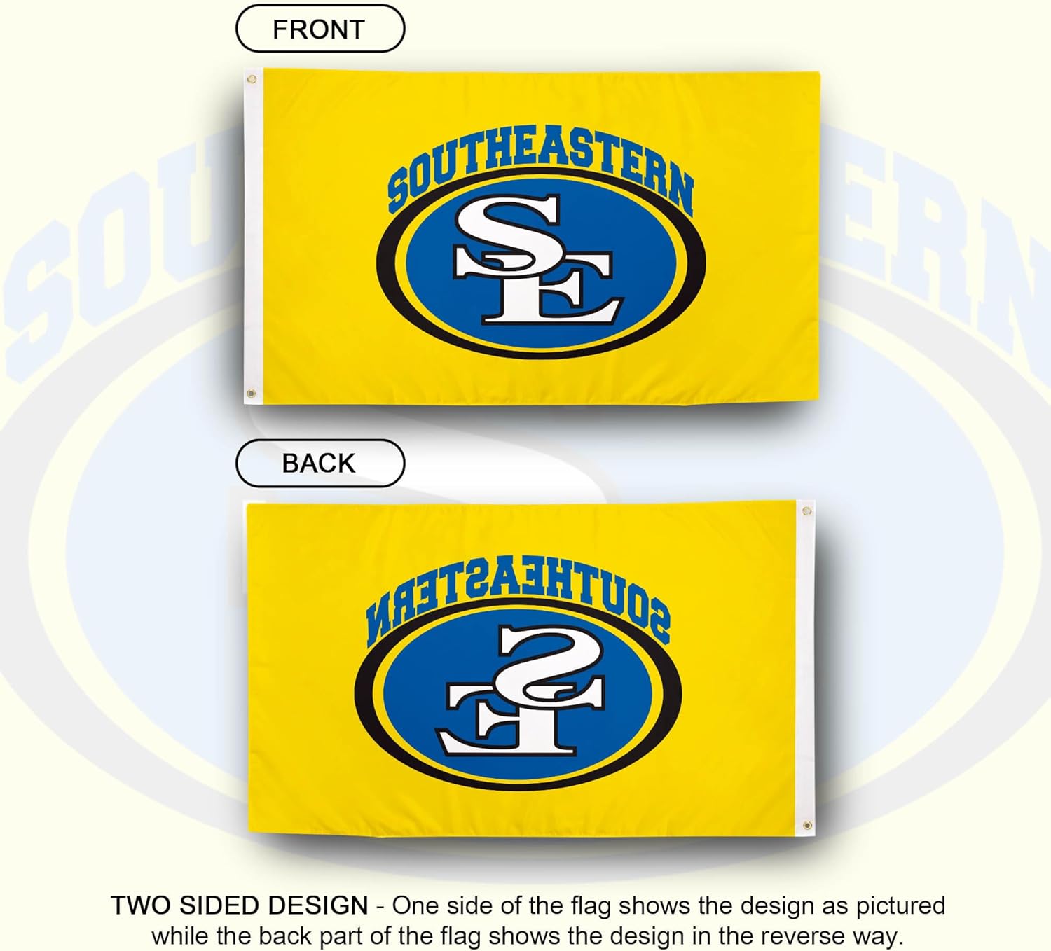 Desert Cactus Southeastern Oklahoma State University SOSU Flag - 3 x 5 Feet Savage Storms Banner, Indoor/Outdoor Durable Fabric, 100% Polyester Design (Style 1) - Image 2