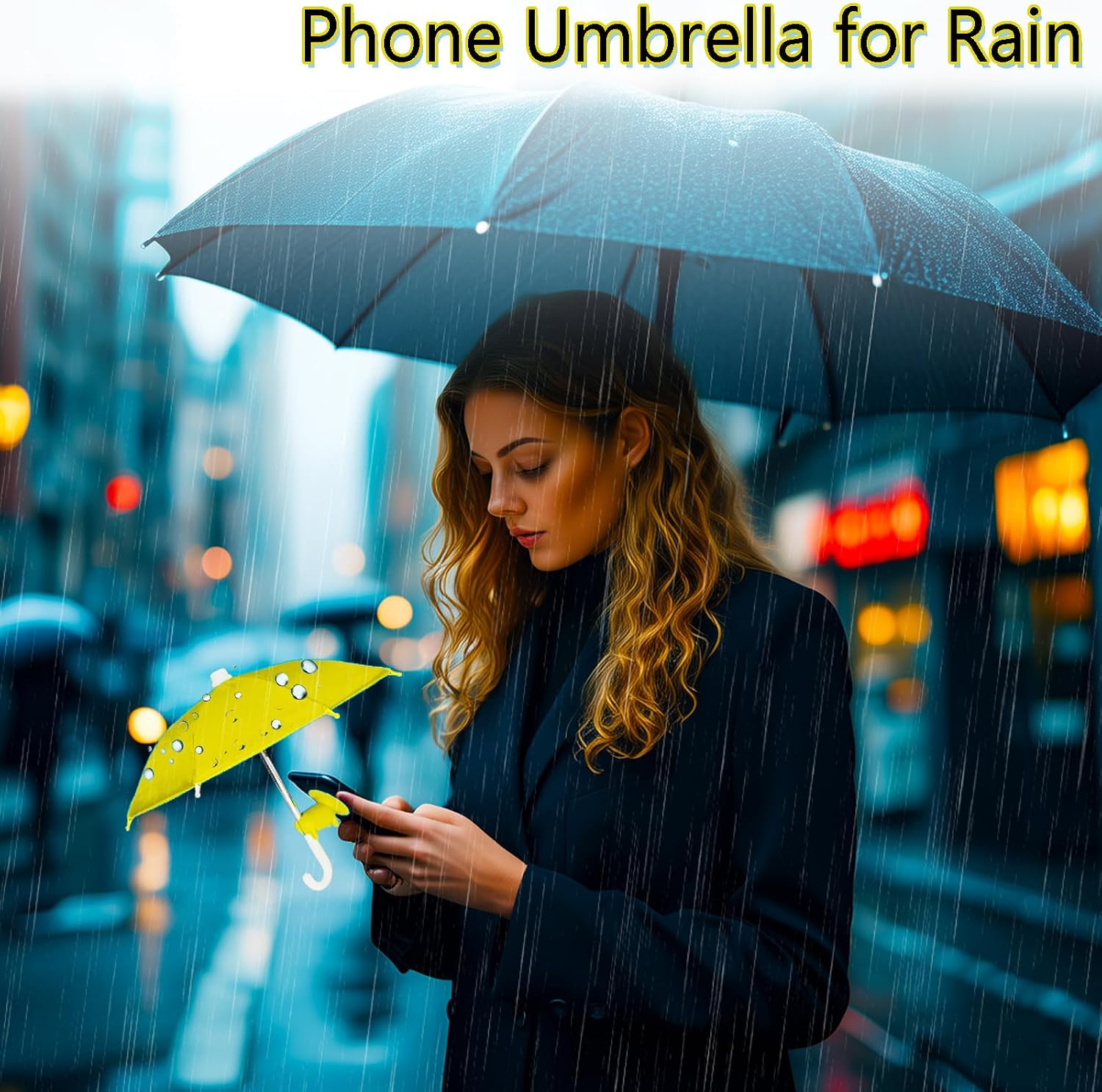 2 Pcs Phone Umbrella for Sun, Mini Umbrella Cell Phone Sun Shade with Cute Piggy Suction Cup Stand, for iPhone and Android Beach Pool Outdoor Sunshade