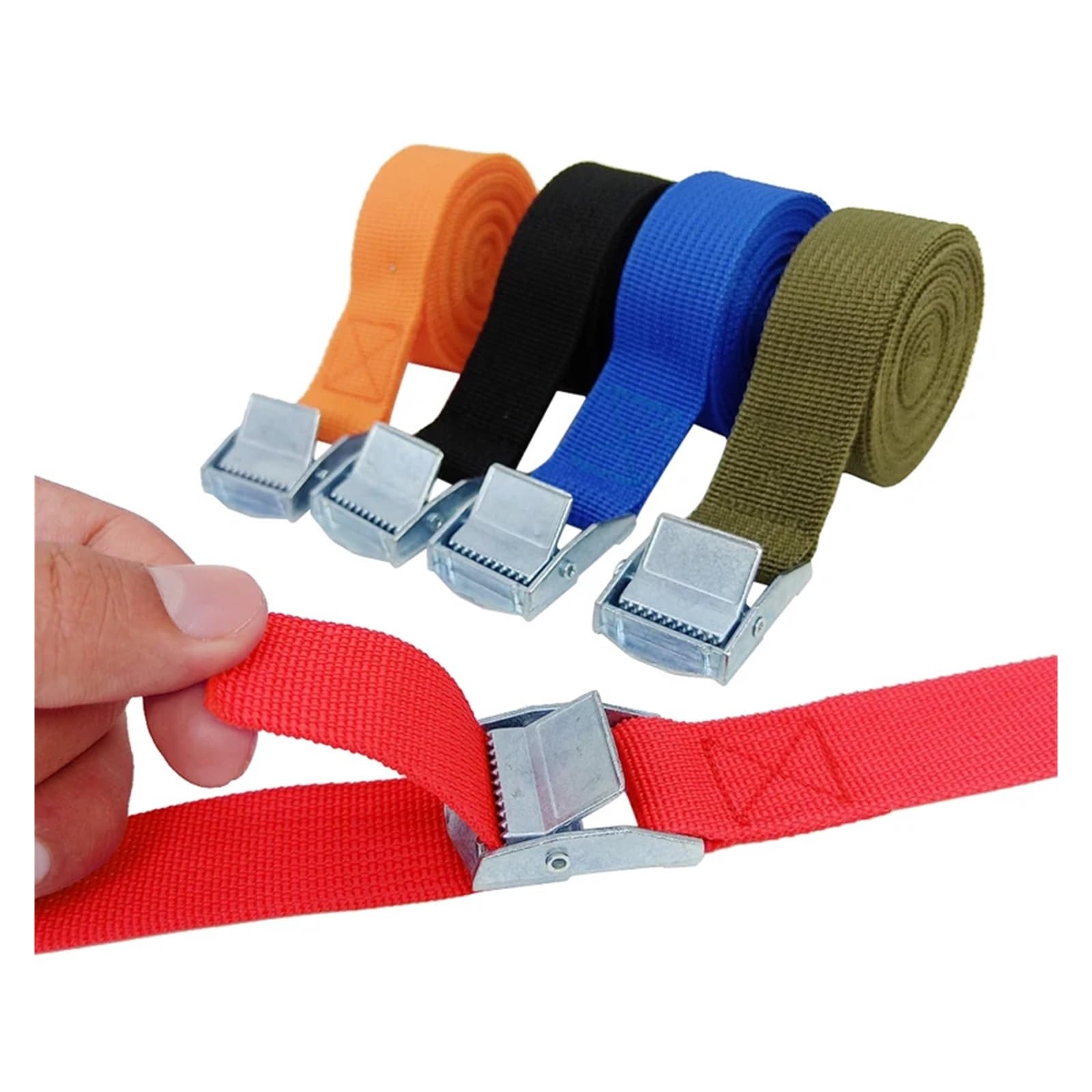 Cinghia di fissaggio, Cinghia di ancoraggio for auto con corda di tensione da 5 m, cinghia a cricchetto resistente, cinghia di ancoraggio for bagagli, auto, camion, moto, bici, barca