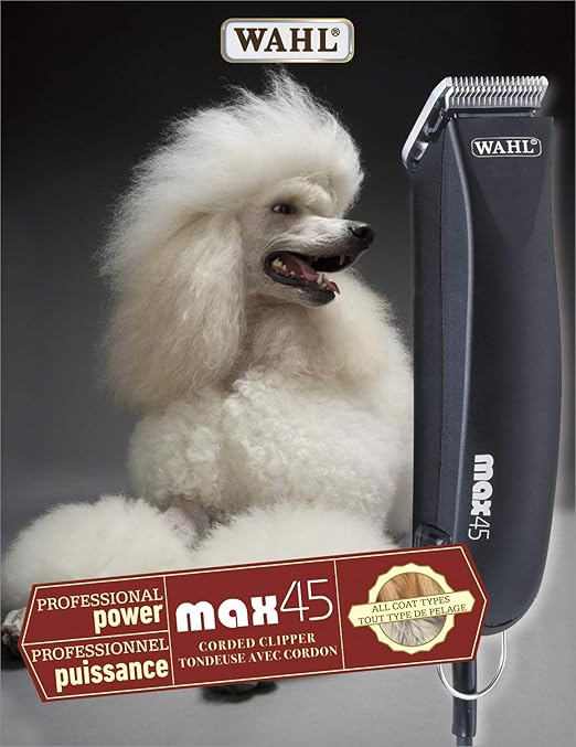 Wahl Canada Max45 Dog Clipper Pet Clipper 2 Speed Rotary Motor More Power For Tough Animal Coats Suitable For Fine Medium Thick Coats Animal Clipper Professional Animal Clipper Model 58149
