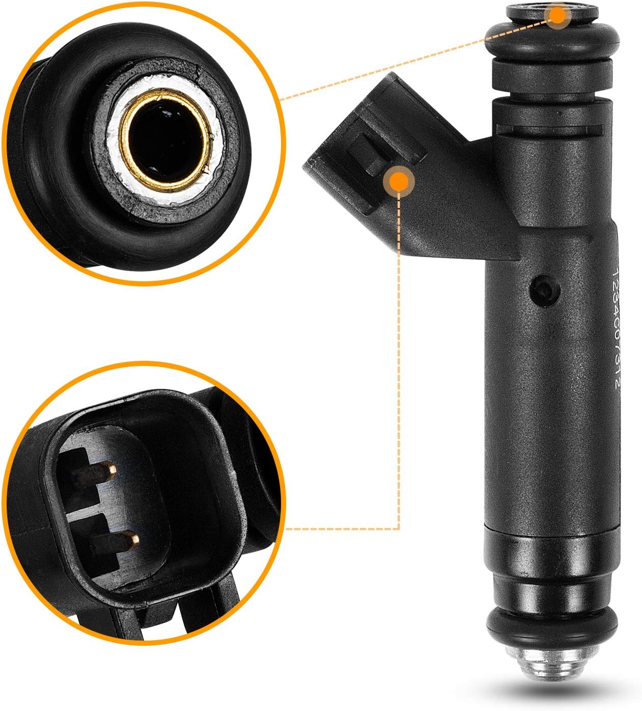 8 Pcs Fuel Injectors Compatible with 2004-2008 Ford F150 E150 E250 4.6L Only Replace part# 4L3E-B4C FJ867 04861238AB