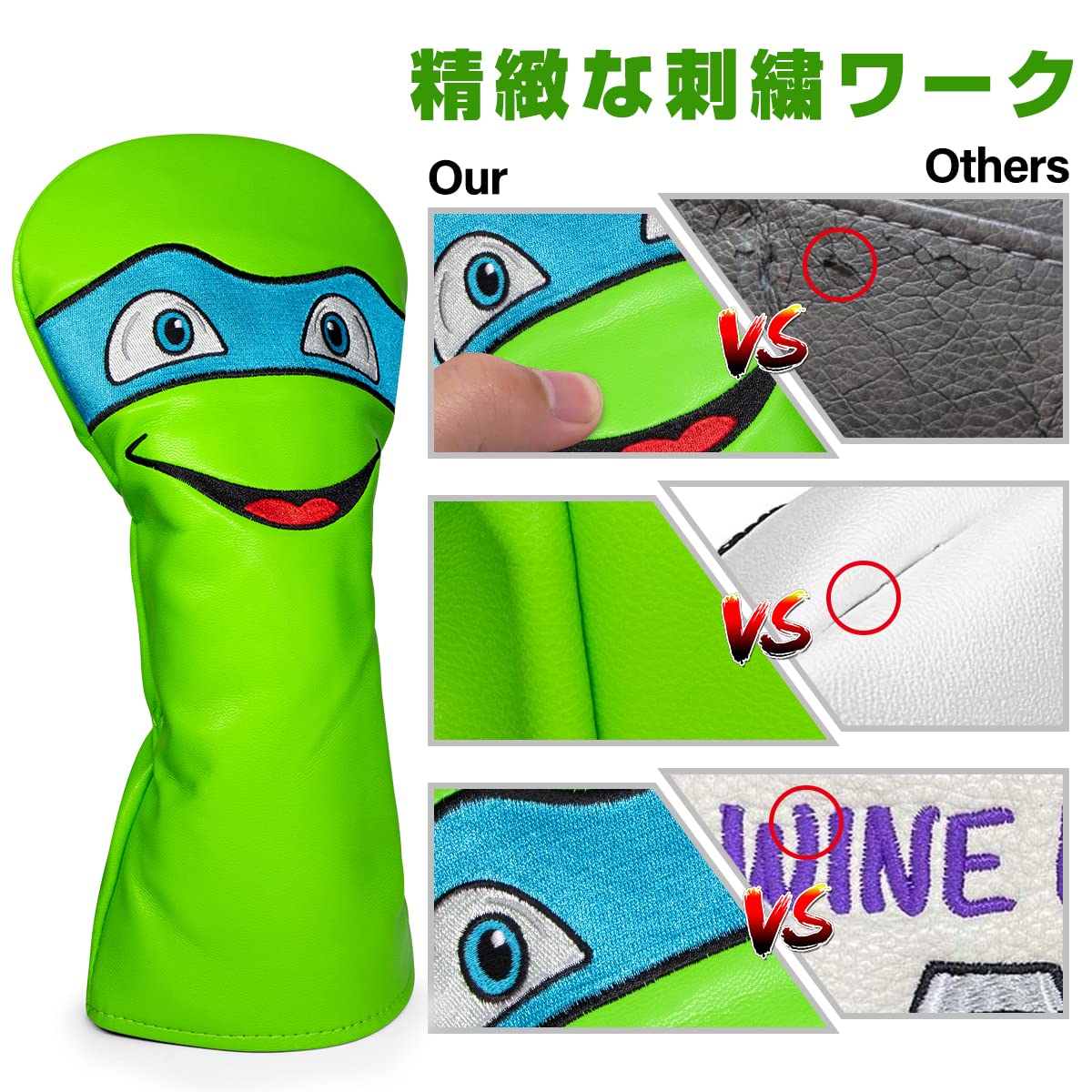 Amazon.co.jp: ゴルフヘッドカバー、おもしろ忍者ゴルフヘッドカバー 