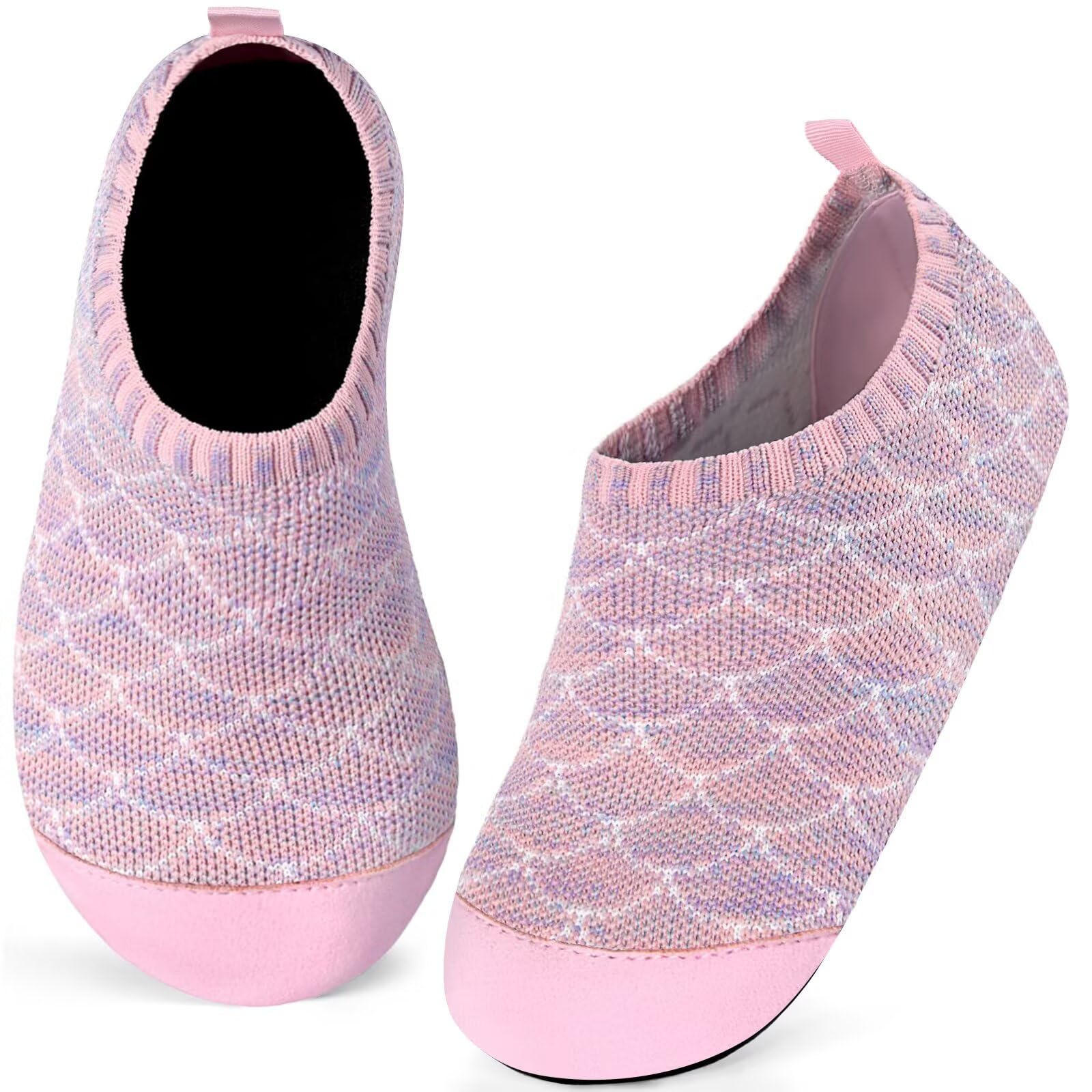 Kyopp Hausschuhe Kinder Junge Mädchen Atmungsaktive Leicht Barfussschuhe | Rutschfest Turnschläppchen, Weich Lauflernschuhe, Kindergarten Pantoffeln, Unisex Kleinkinder Slippers, Gr.20-35