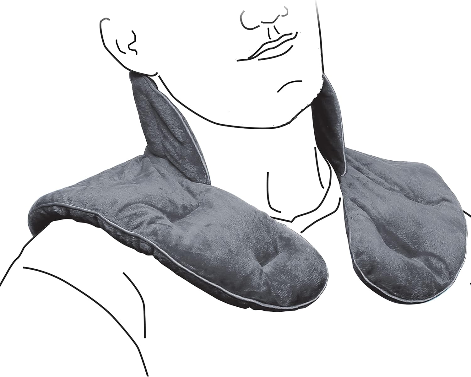 Calming Comfort ThermaComfort Weighted Hot Neck Shoulder Wrap- Deep Pressure Therapy, Herbal Aromatherapy, Comfort Fit Design- 5 lbs