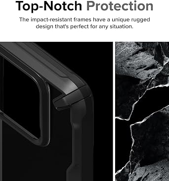 Ringke Fusion-X [Precise Cutouts for Camera Lenses] Compatible with Xiaomi 14 Case, Augmented Bumper Clear Hard Back Heavy Duty Shockproof Protective Cover - Black