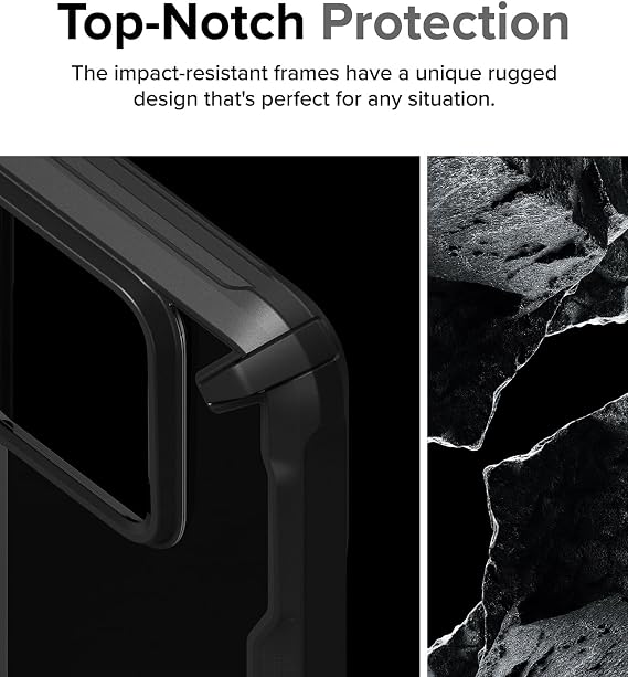 Ringke Fusion-X [Precise Cutouts for Camera Lenses] Compatible with Xiaomi 14 Case, Augmented Bumper Clear Hard Back Heavy Duty Shockproof Protective Cover - Black