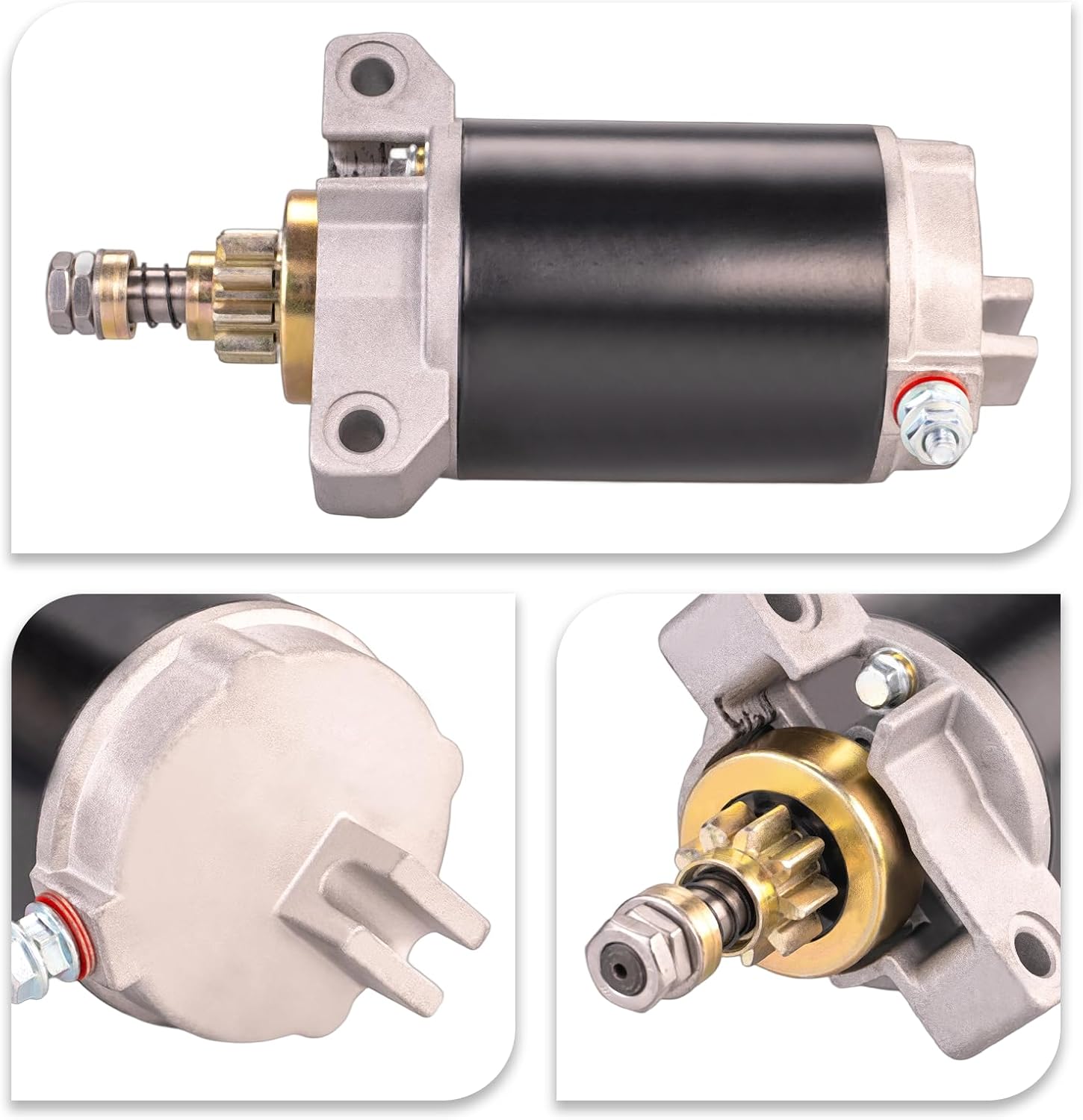 Starter Motor Compatible with 1998-2008 Outboard Yamaha, Mariner, Mercury 25HP 30HP 40HP 50-830308-1, 50830308T, 65W-81800-00, 50-859169T, 6767540MO30SM, SAB0111, 41021028