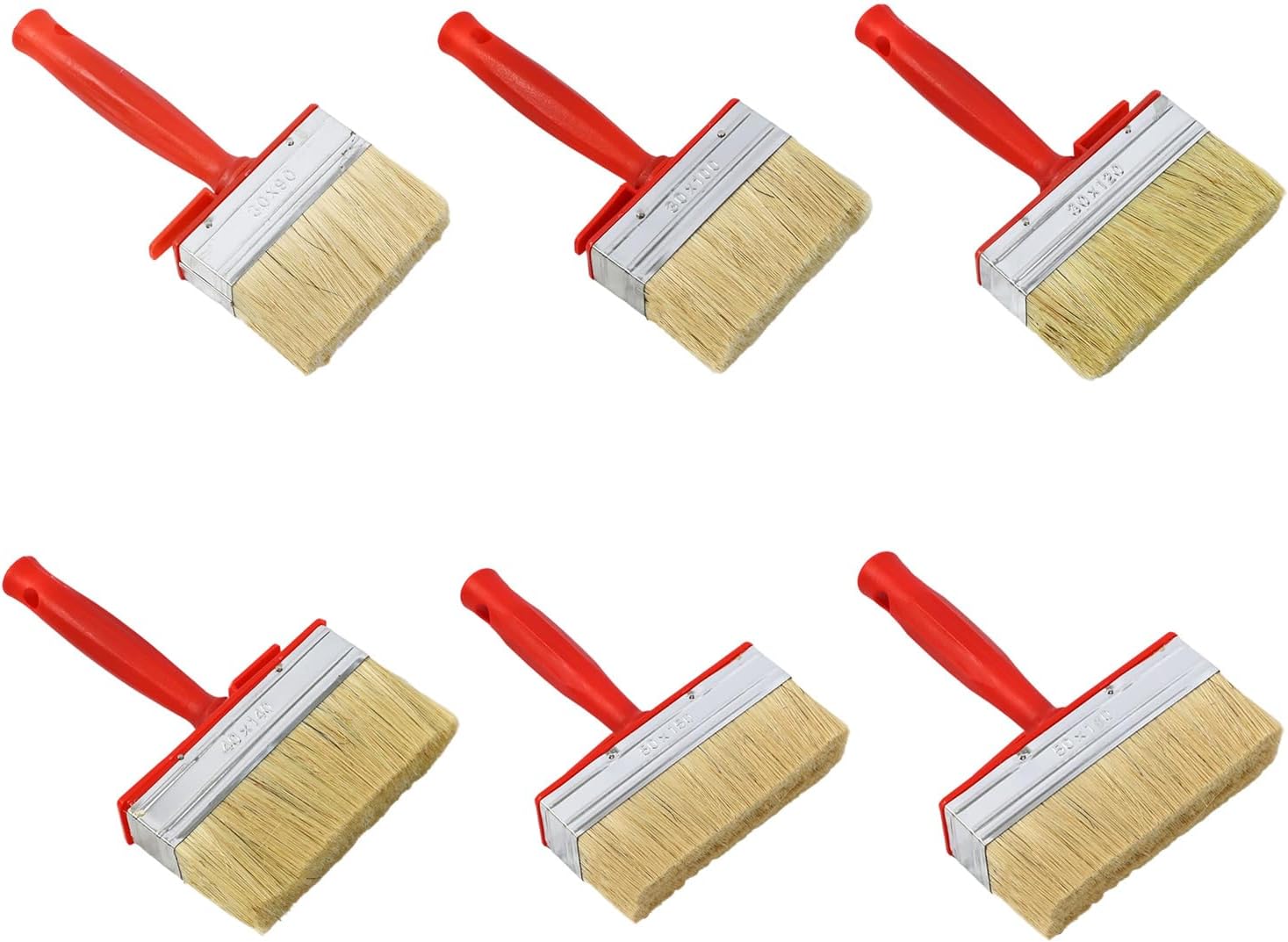 Pack of 4 Professional Wall Paint Brushes for Solvent Base Coatings Sturdy Wood Oil with Sturdy Handle