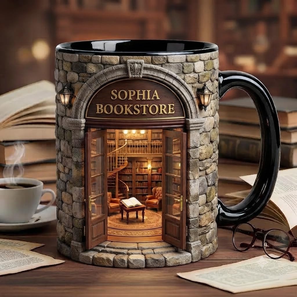 Personalized Book Lover Mug - Gifts For Readers - Custom Bookstore Cup - Birthday, Holida…