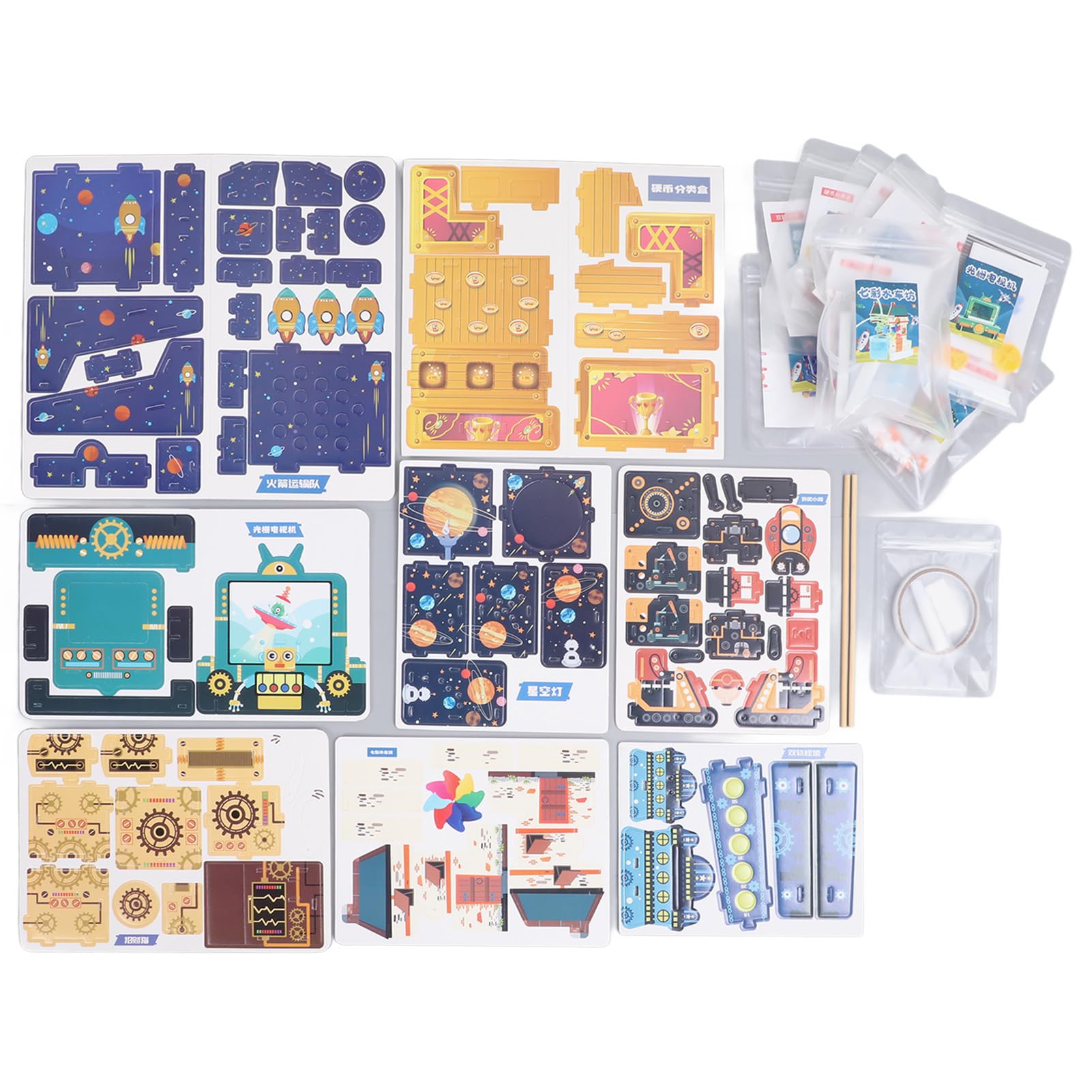 Aramox Wissenschaftliches Experimentierset für, Eva-STEM-Lernspielzeug-Set, Montagemodell, Puzzles, Projektset mit Kompletten Teilen für Aktivitäten in der Schule, zu Hause, für Jungen und Mädchen
