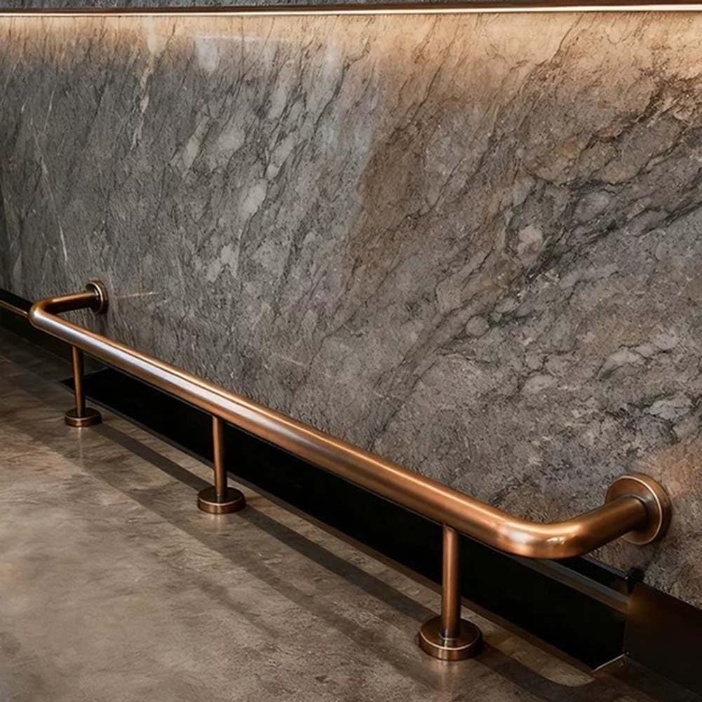 Bar Foot Rail Kit, Stainless Steel Foot Railing System for Kitchen Island, Drink Station, Coffee Shopr, Restaurant(Rose gold,23ft/7.0m)