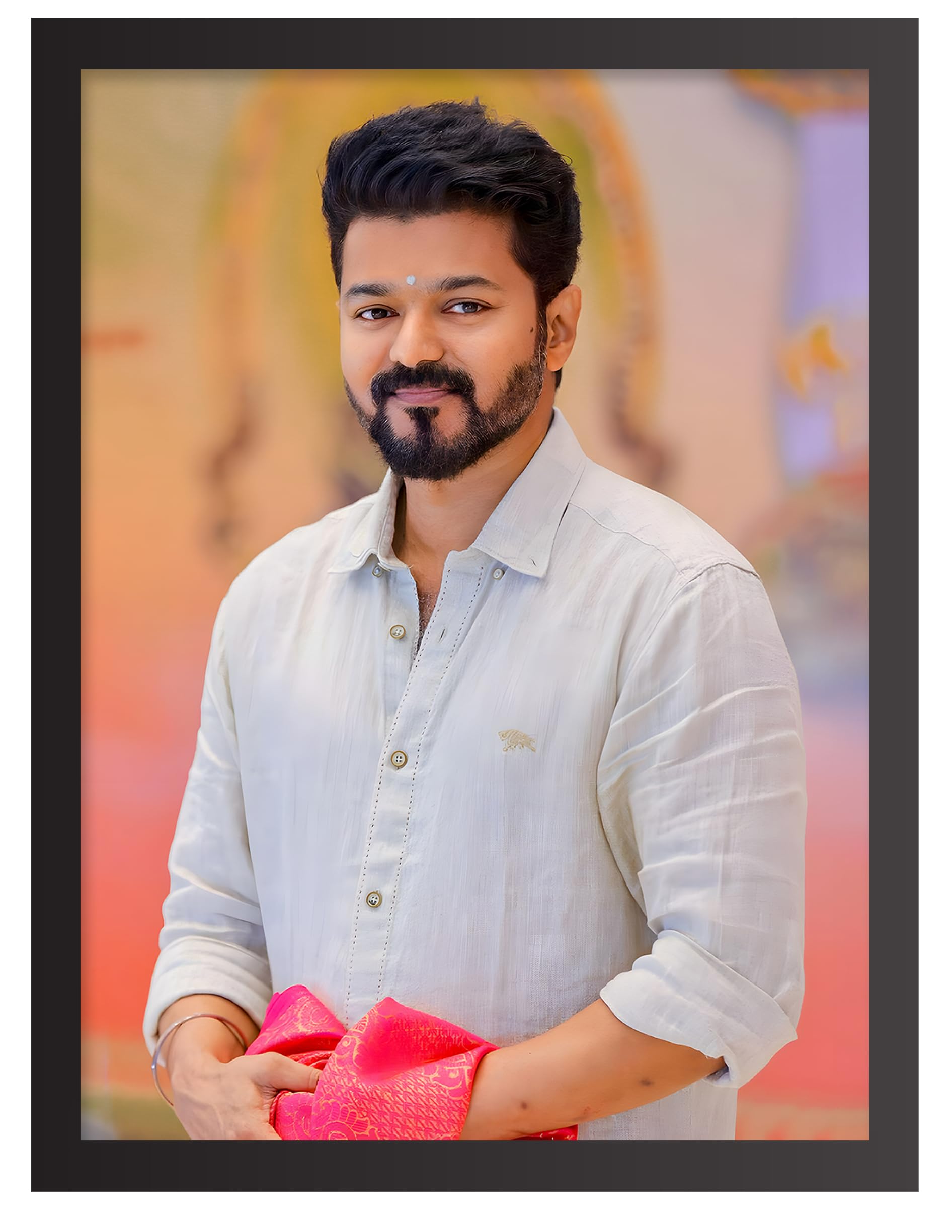 Thalapathy Vijay Photo Frame | Actor Vijay Poster Frame | Vijay Photos Frame | Vijay Wall Frame | Thalapathy Vijay Framed Poster | Actor Vijay Photo Frame for Living Room, Bedroom, Home Office-image-12