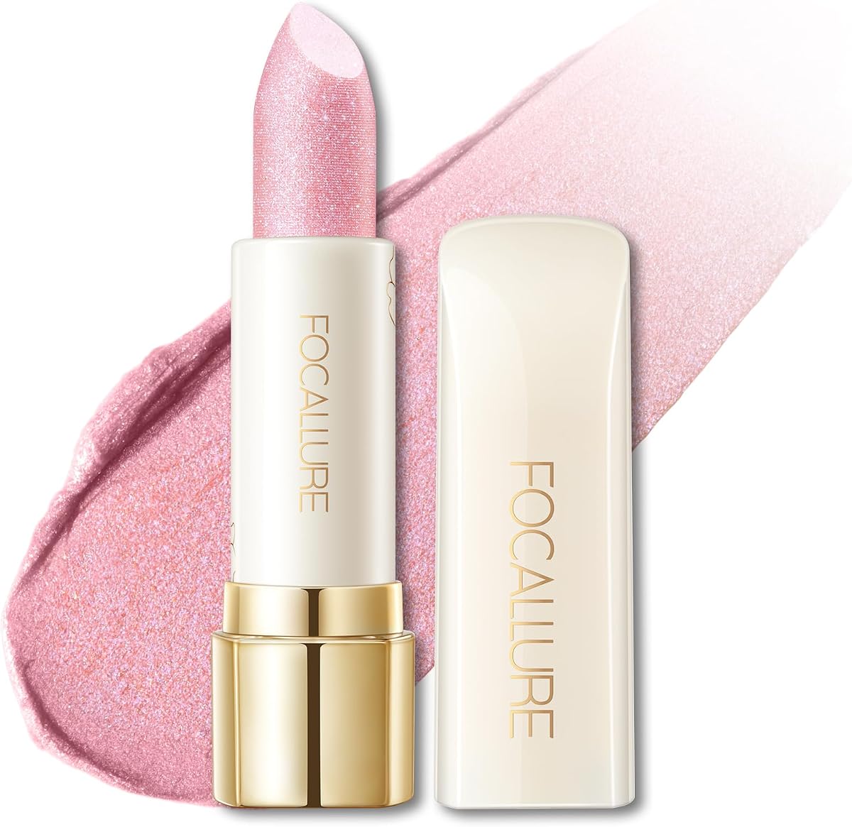 Light Pink Shimmer Lipstick - Pearl Metallic Finish, PK02 | Buildable Coverage, Ultra-Creamy Lightweight Texture, Hydrating, Long-Lasting Comfort, Vegan Cruelty-Free, SOUR SUGAR