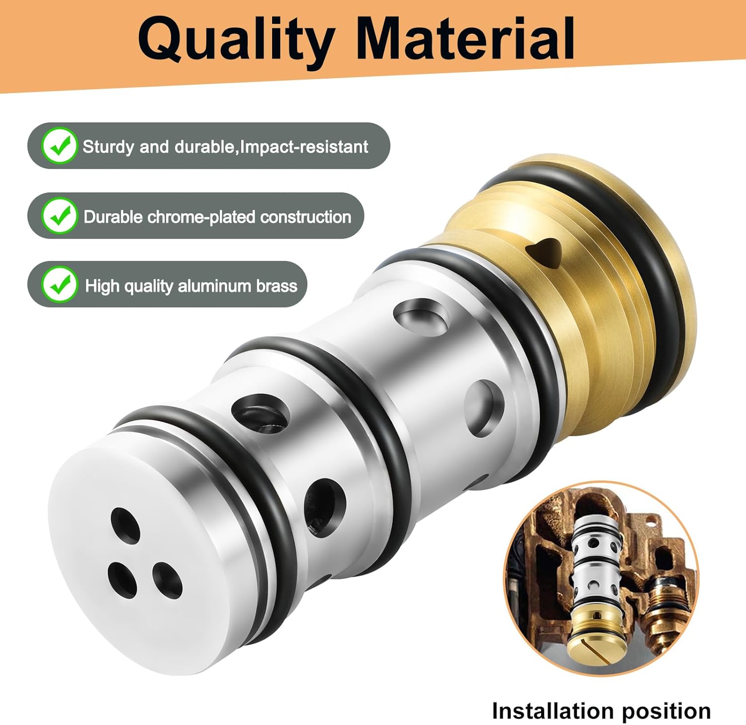 1423 Balancing Spool Valve Cartridge,for Moen Compatible with Moentrol series Single Handle tub Shower and Shower-only Faucets Valve Replacement