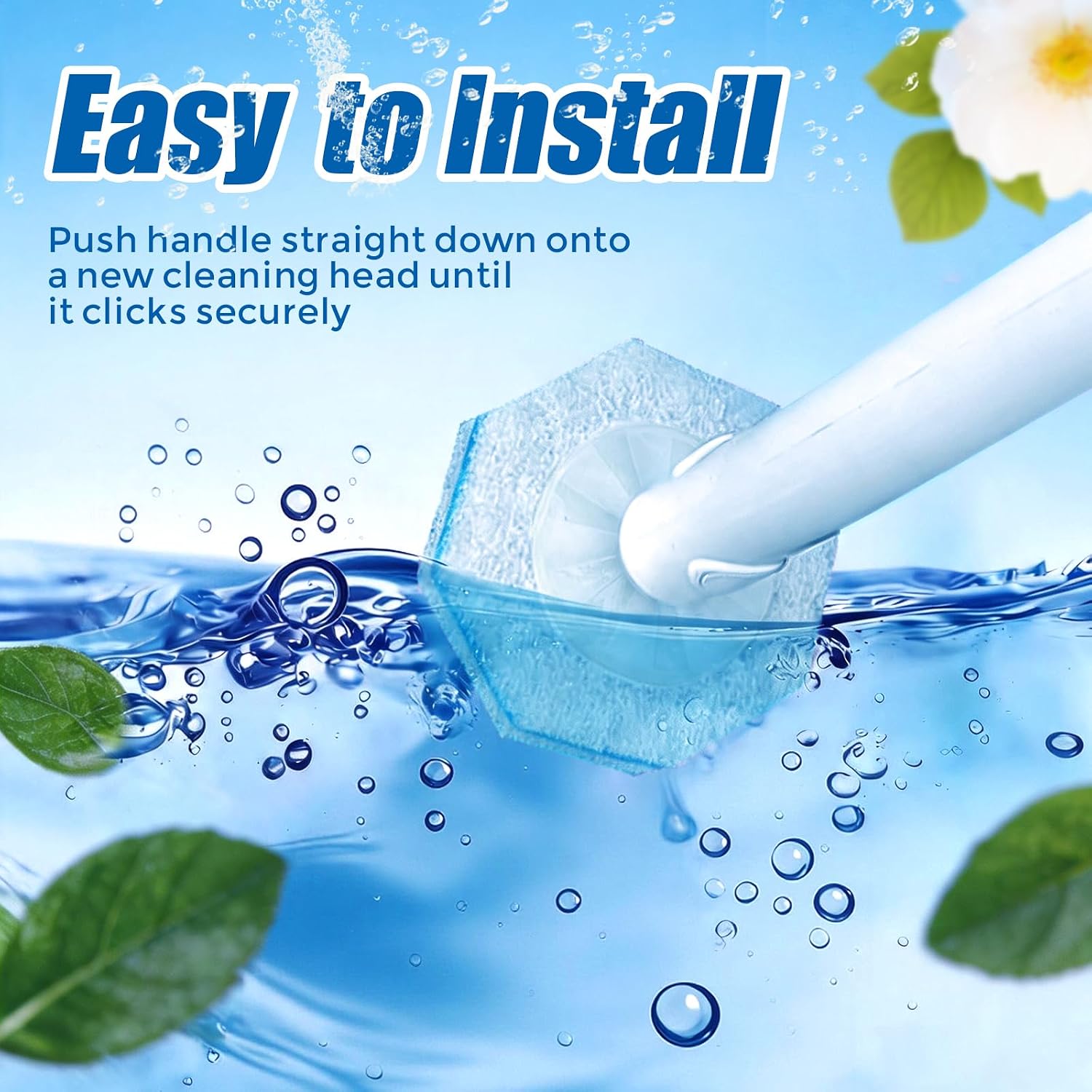 30Pcs Disposable Toilet Wand Refills Compatible with Clorox Toilet Wand. Easy Cleaning Toilet Bowl Fiber Wand Heads Compatible with Most Toilet Brushes