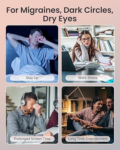 Miniatura 22 de RENPHO - Masajeador de ojos con calor, masajeador de calor recargable con música Bluetooth para relajar y reducir la tensión de los ojos, ojeras