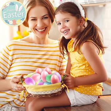 Fillable Pastel Color Plastic Easter Eggs Hunt Party Supply Pack Bulk- 2.5 Assorted Colorful Plastic Eggs